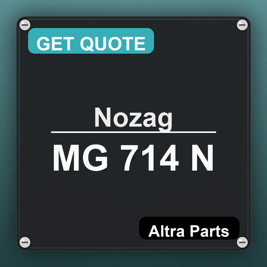 Nozag MG 714 N industrial nameplate style image – Altra Parts. GET QUOTE.