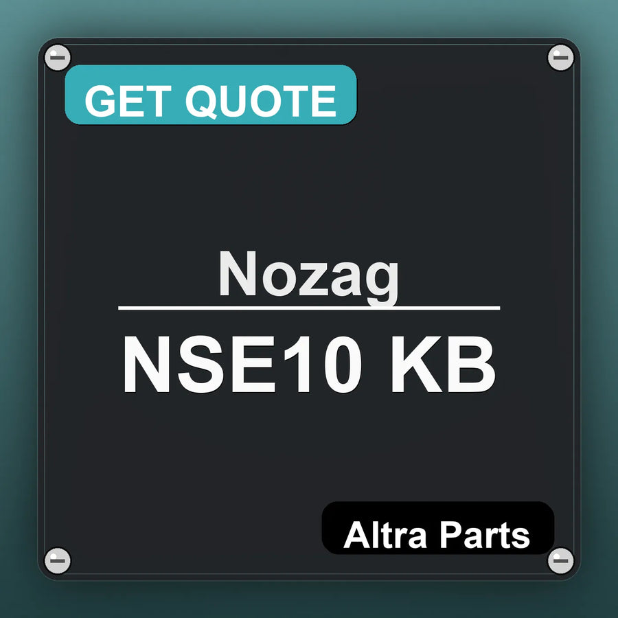 Nozag NSE10 KB industrial nameplate style image – Altra Parts. GET QUOTE.