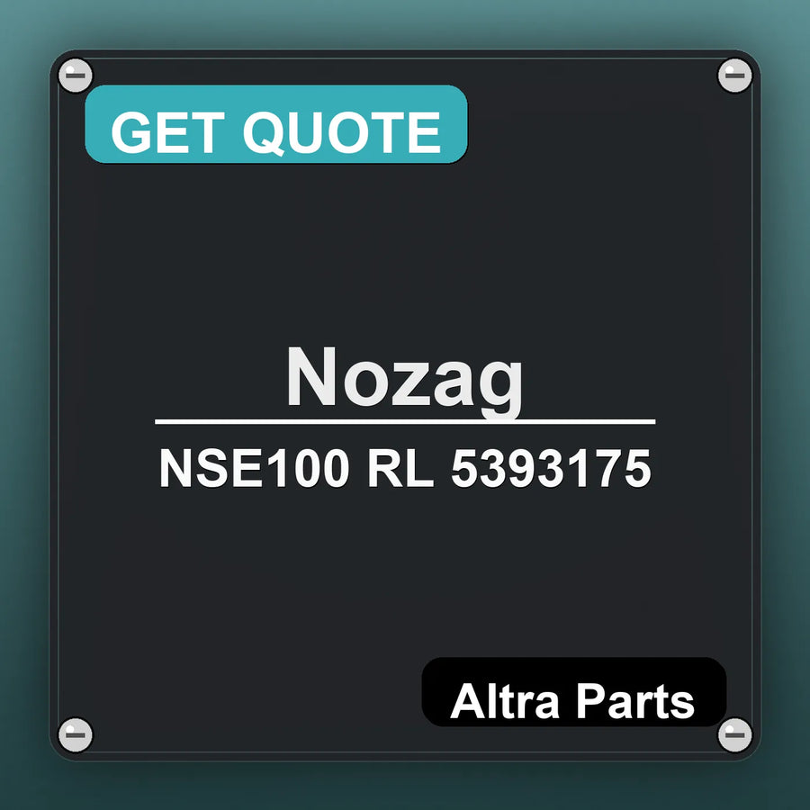 Nozag NSE100 RL 5393175 industrial nameplate style image – Altra Parts. GET QUOTE.