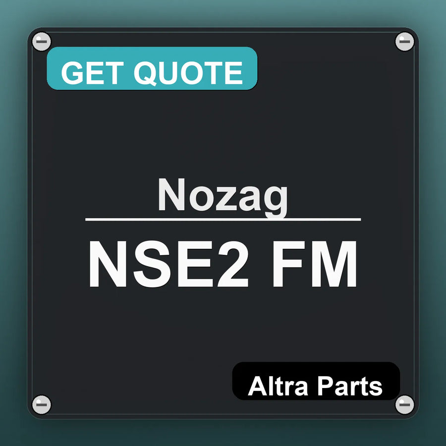 Nozag NSE2 FM industrial nameplate style image – Altra Parts. GET QUOTE.