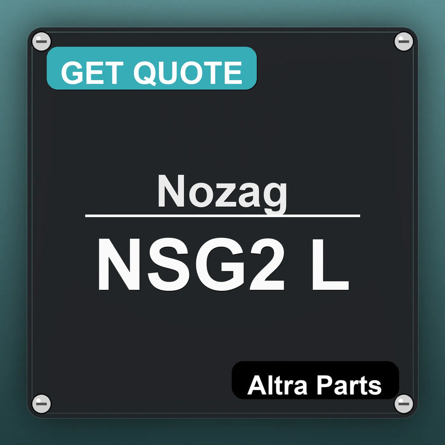 Nozag NSG2 L industrial nameplate style image – Altra Parts. GET QUOTE.