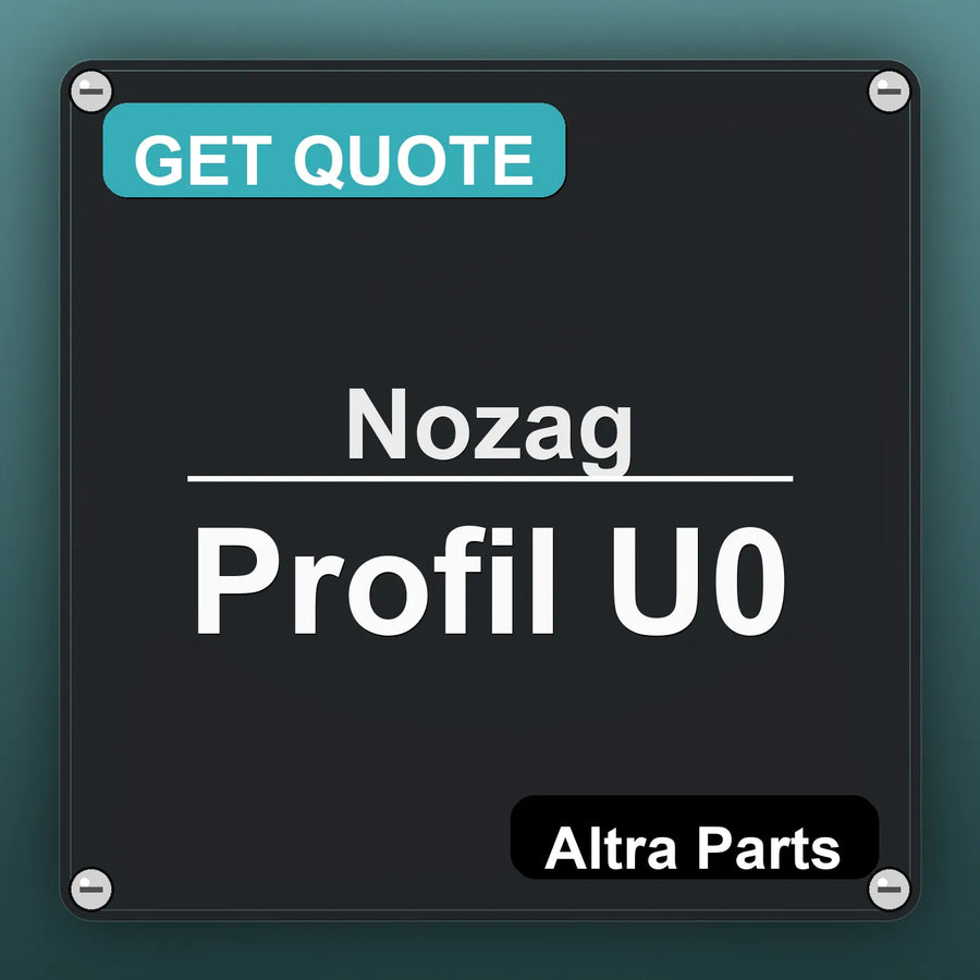 Nozag Profil U0 industrial nameplate style image – Altra Parts. GET QUOTE.