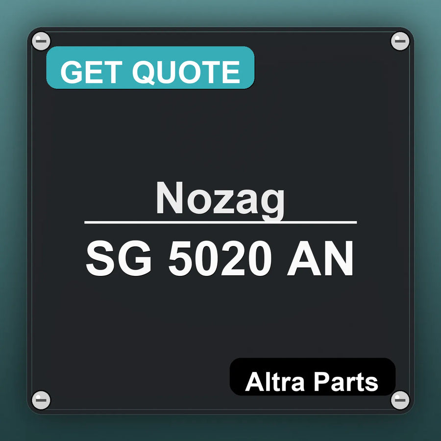 Nozag SG 5020 AN industrial nameplate style image – Altra Parts. GET QUOTE.