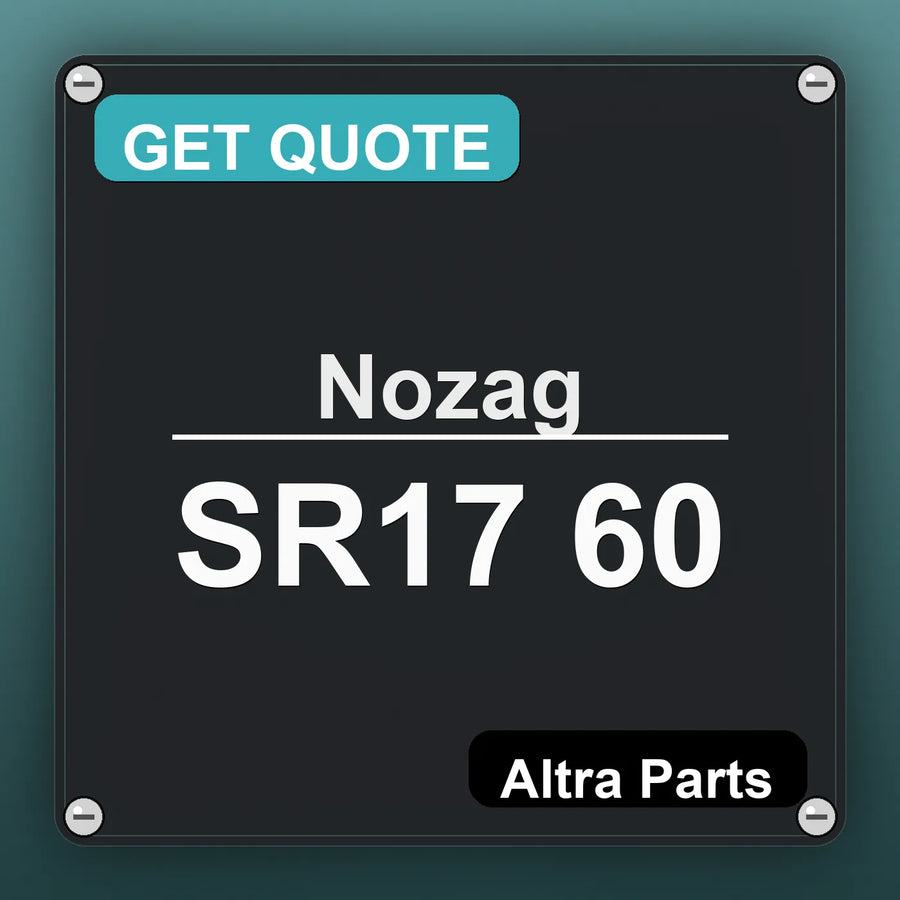 Nozag SR17 60 industrial nameplate style image – Altra Parts. GET QUOTE.