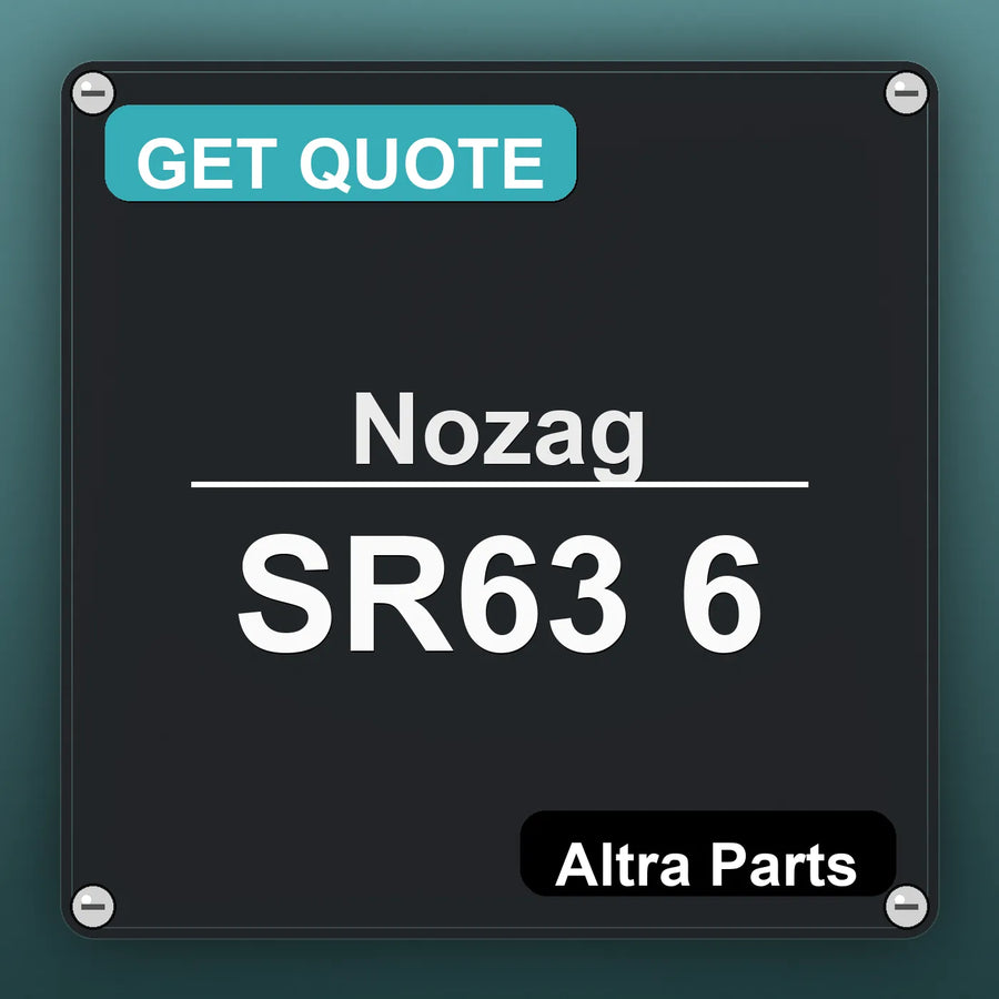 Nozag SR63 6 industrial nameplate style image – Altra Parts. GET QUOTE.