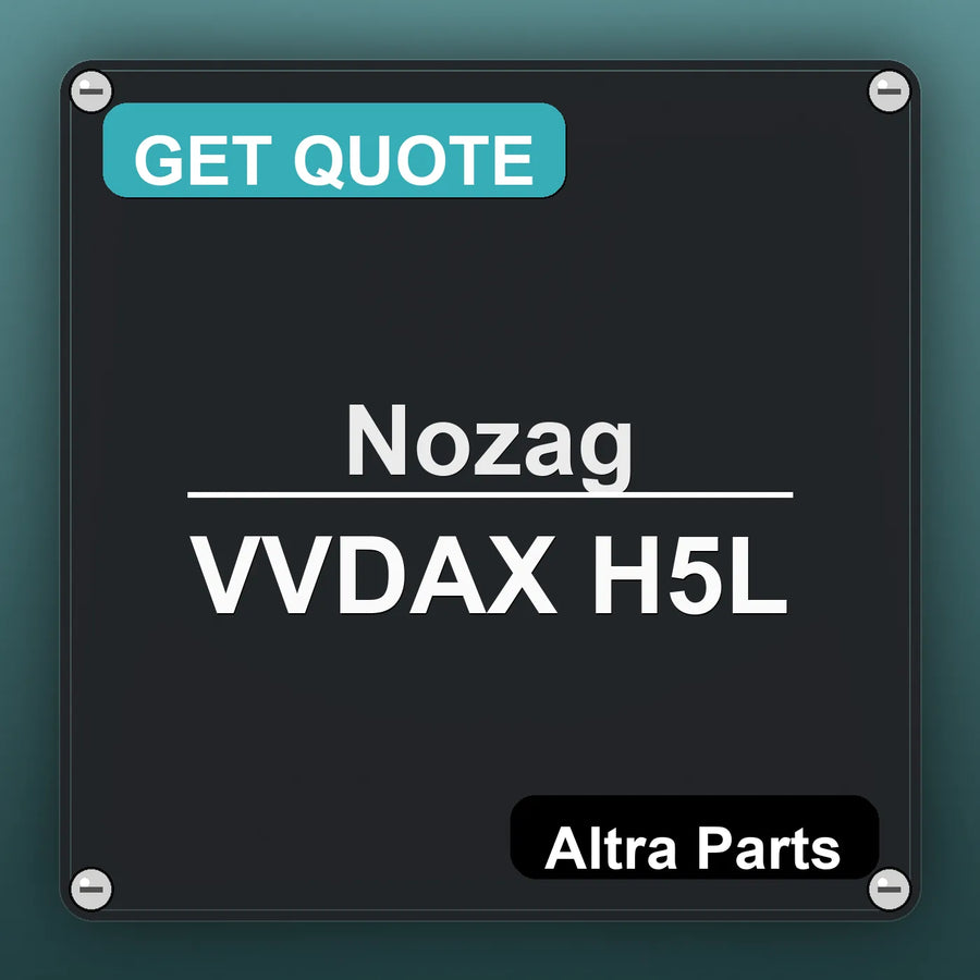 Nozag VVDAX H5L industrial nameplate style image – Altra Parts. GET QUOTE.