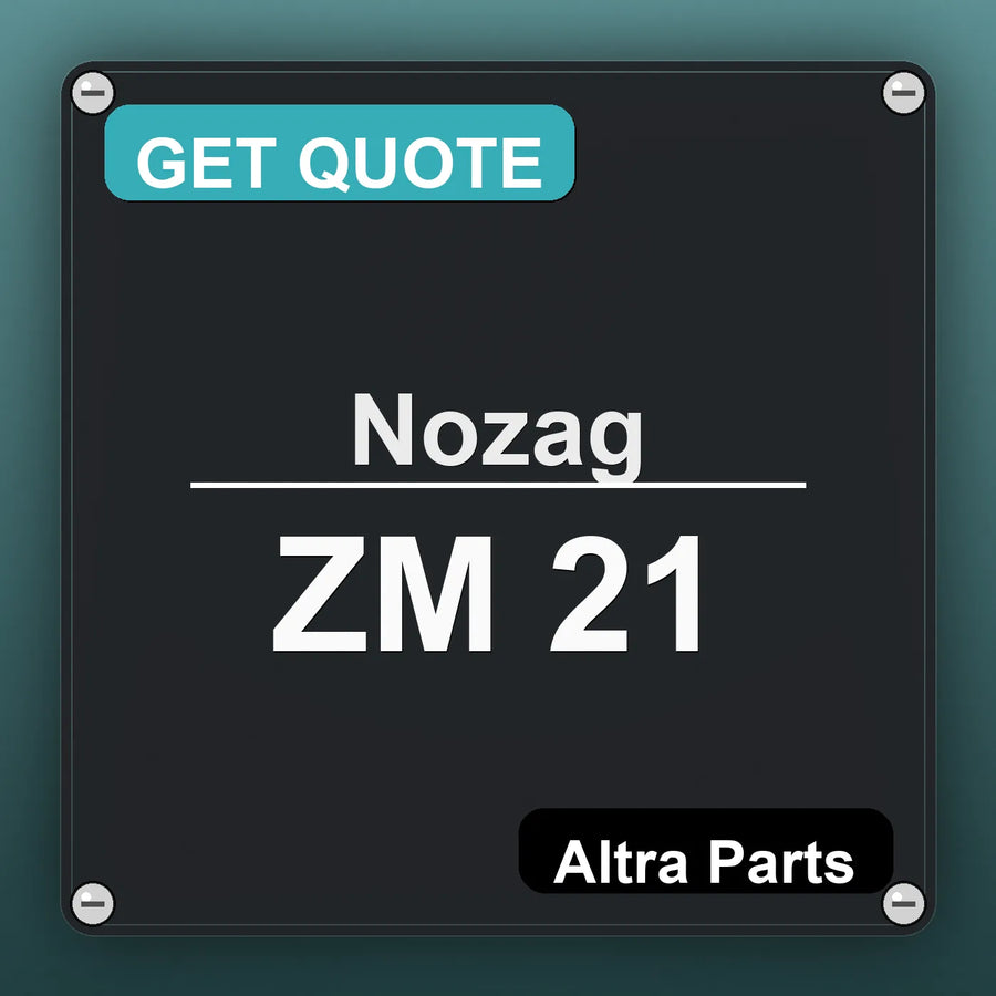 Nozag ZM 21 industrial nameplate style image – Altra Parts. GET QUOTE.