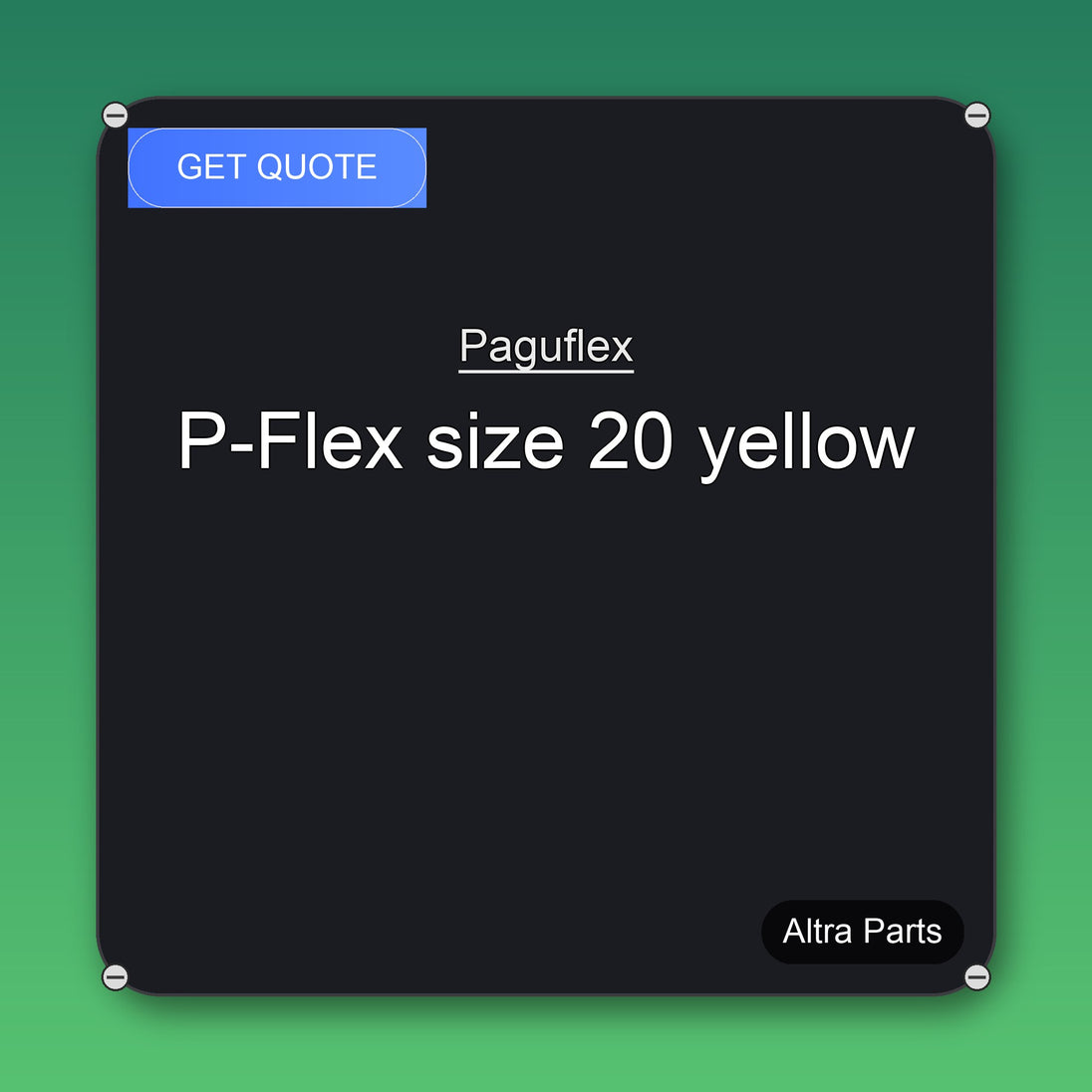 Paguflex P-Flex size 20 yellow industrial spare part – fast international delivery & worldwide shipping