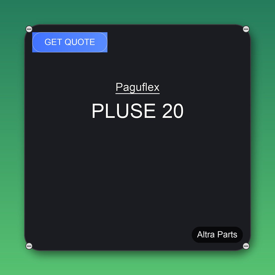 Paguflex PLUSE 20 industrial spare part – fast international delivery & worldwide shipping