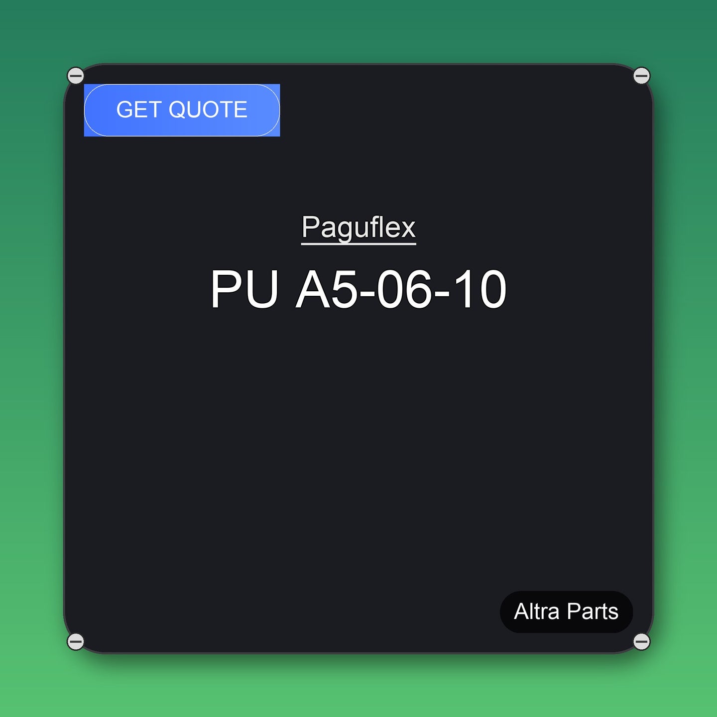 Paguflex PU A5-06-10 industrial spare part – fast international delivery & worldwide shipping