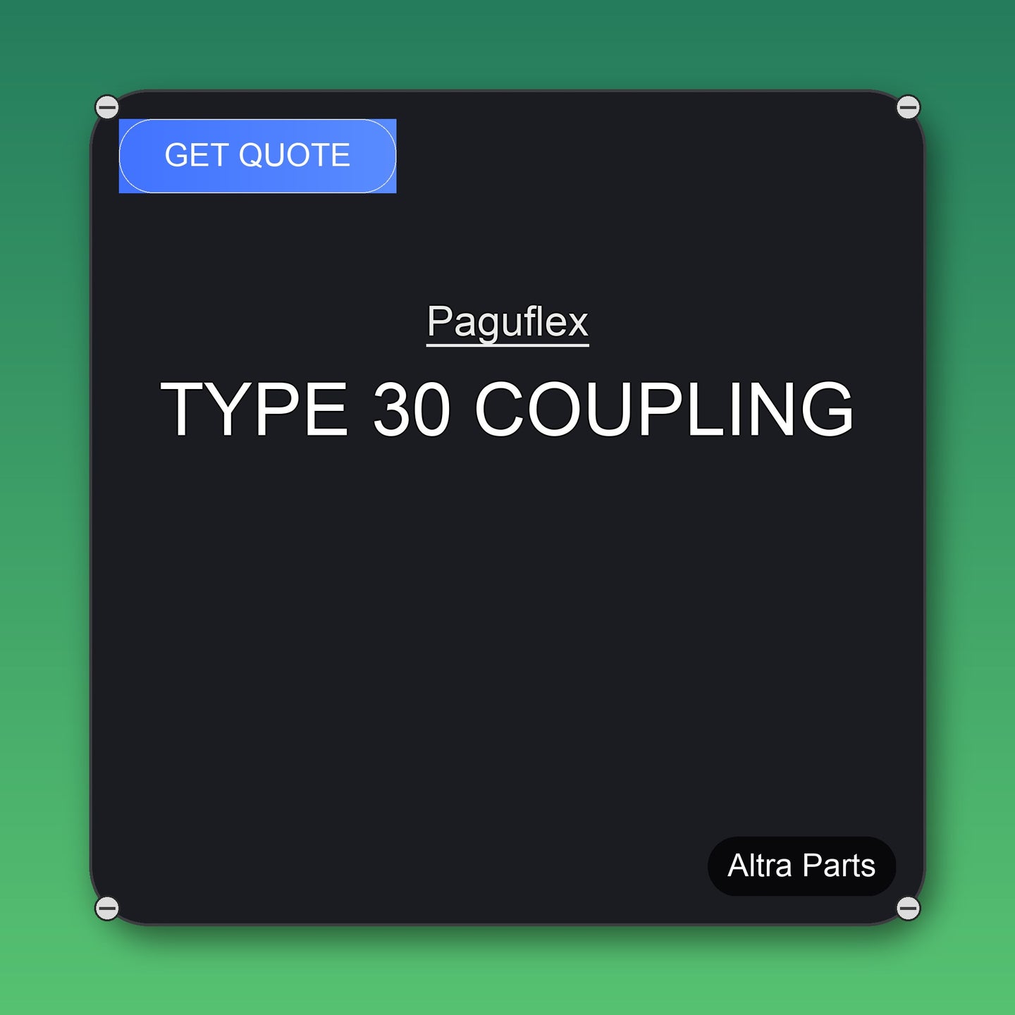 Paguflex TYPE 30 COUPLING industrial spare part – fast international delivery & worldwide shipping