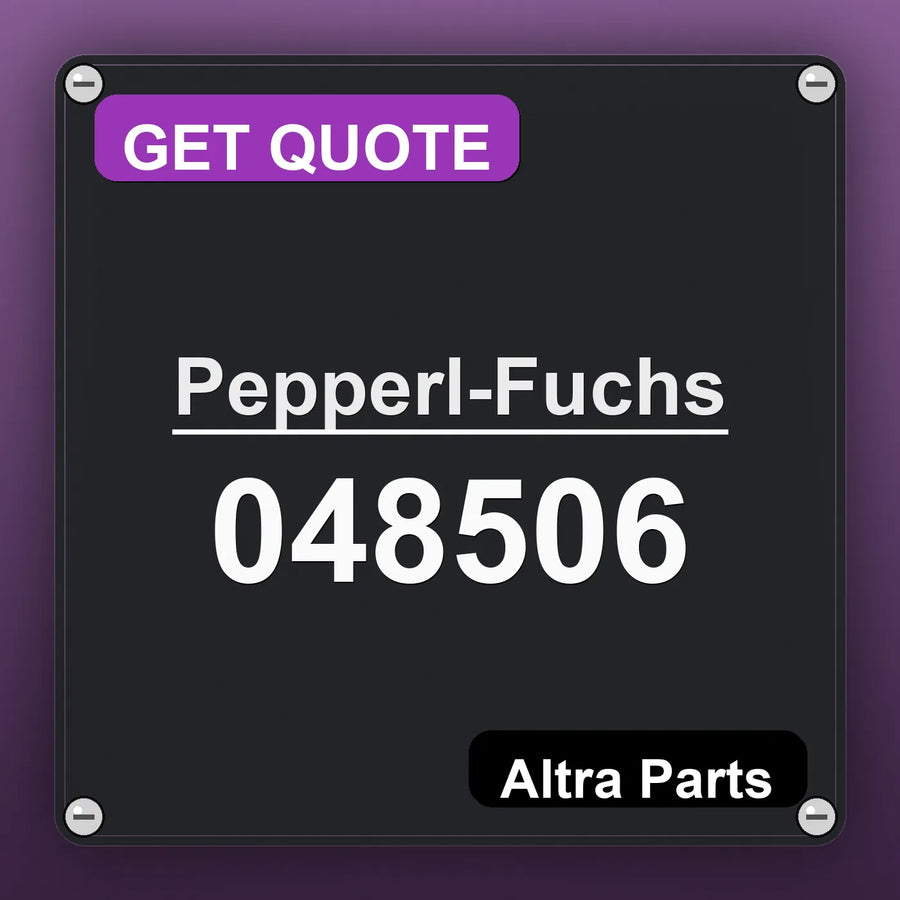 Pepperl-Fuchs 048506 industrial nameplate style image – Altra Parts. GET QUOTE.