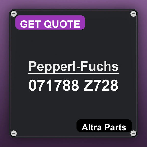 Pepperl-Fuchs 071788 Z728 industrial nameplate style image – Altra Parts. GET QUOTE.