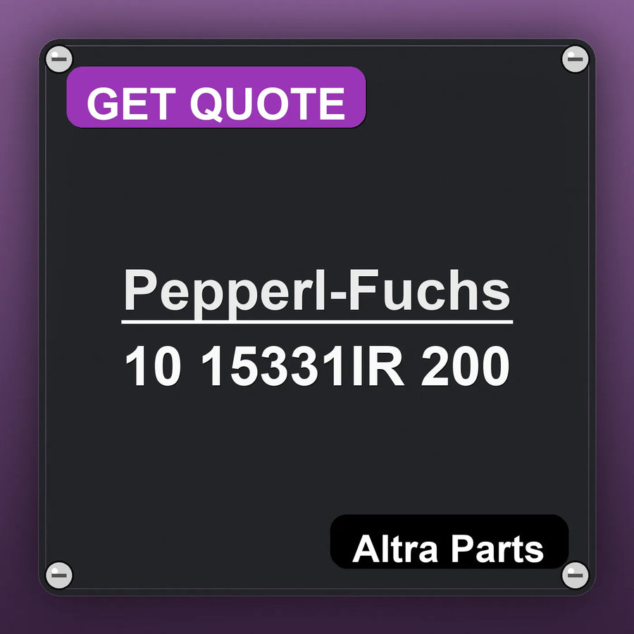 Pepperl-Fuchs 10 15331IR 200 industrial nameplate style image – Altra Parts. GET QUOTE.