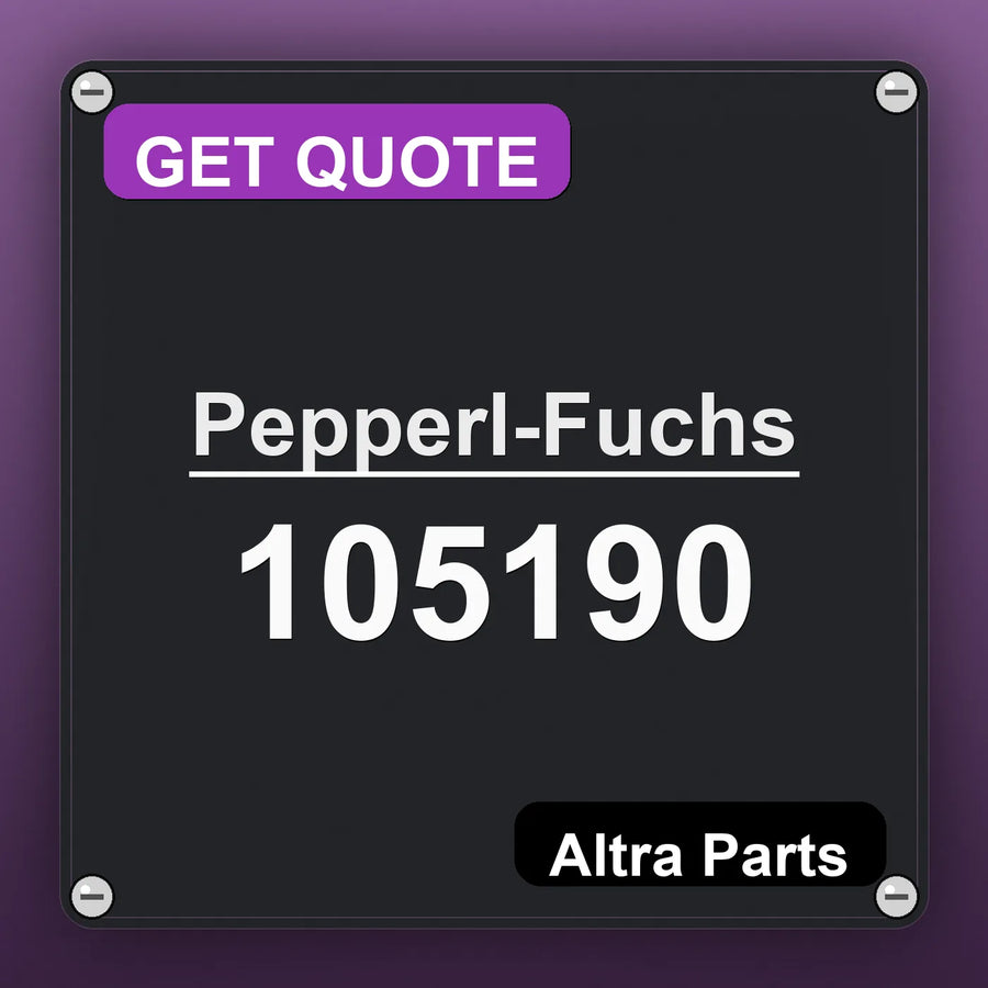 Pepperl-Fuchs 105190 industrial nameplate style image – Altra Parts. GET QUOTE.