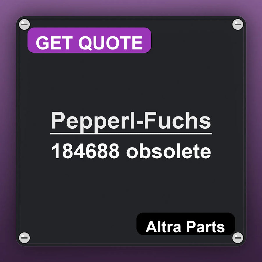 Pepperl-Fuchs 184688 obsolete industrial nameplate style image – Altra Parts. GET QUOTE.