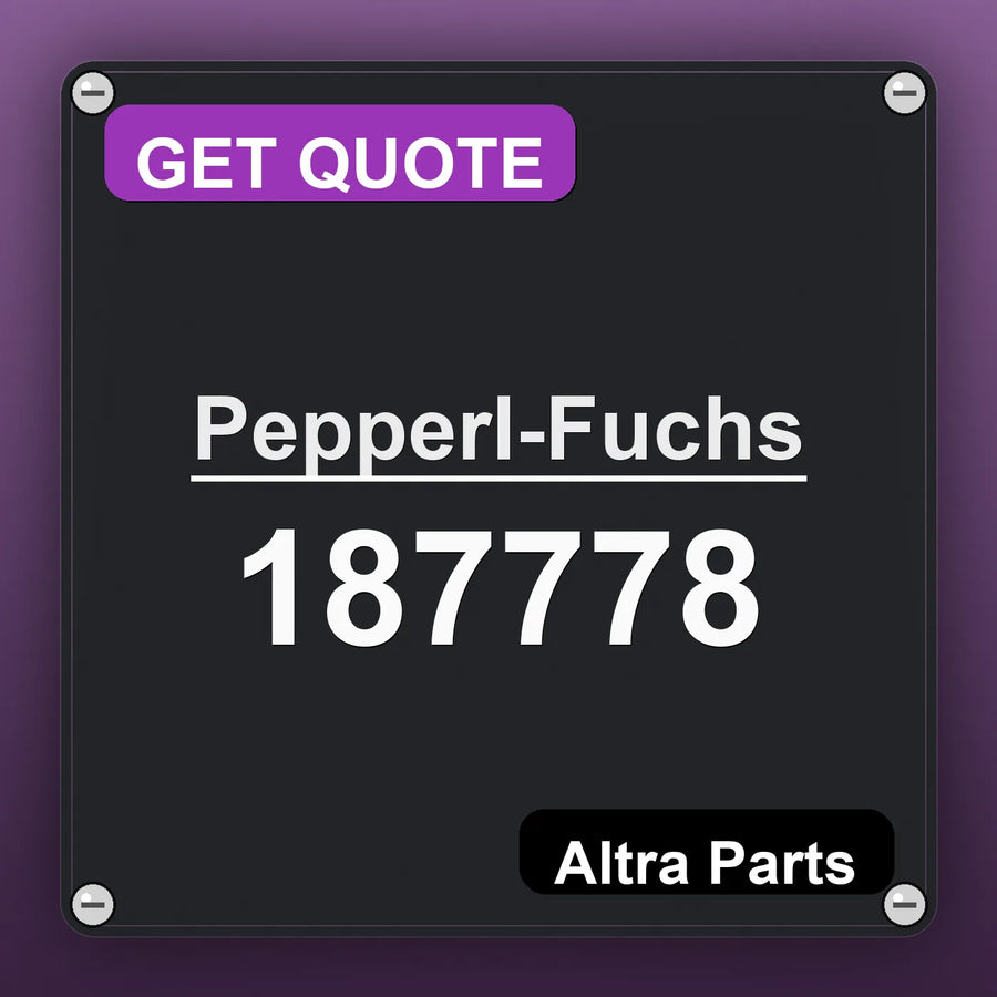 Pepperl-Fuchs 187778 industrial nameplate style image – Altra Parts. GET QUOTE.