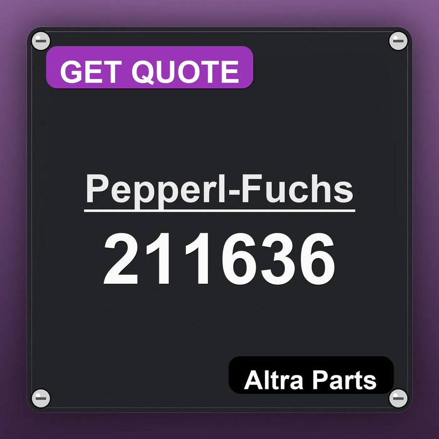 Pepperl-Fuchs 211636 industrial nameplate style image – Altra Parts. GET QUOTE.