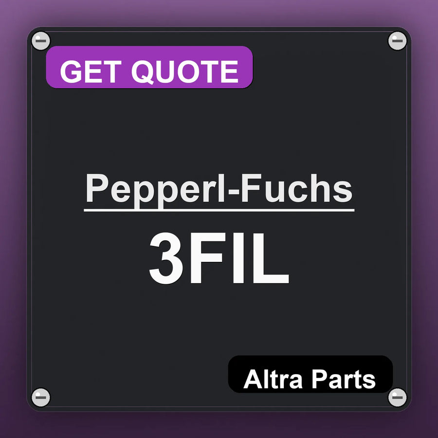 Pepperl-Fuchs 3FIL industrial nameplate style image – Altra Parts. GET QUOTE.