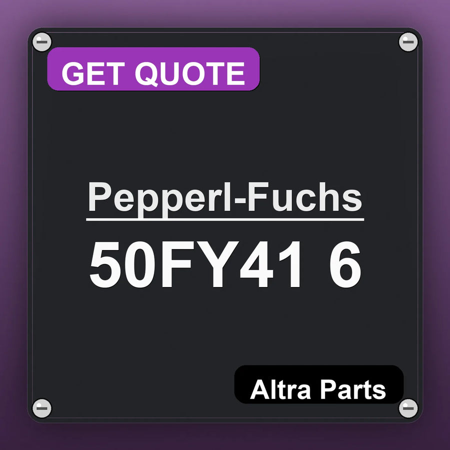 Pepperl-Fuchs 50FY41 6 industrial nameplate style image – Altra Parts. GET QUOTE.