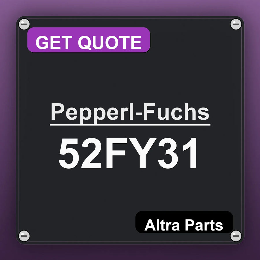 Pepperl-Fuchs 52FY31 industrial nameplate style image – Altra Parts. GET QUOTE.