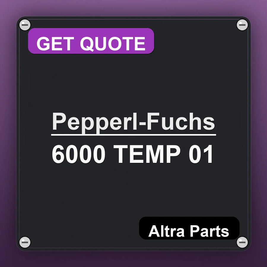 Pepperl-Fuchs 6000 TEMP 01 industrial nameplate style image – Altra Parts. GET QUOTE.