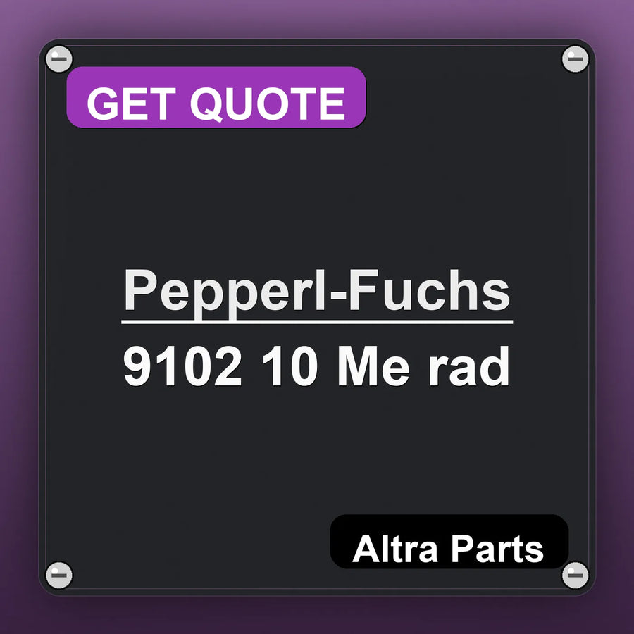 Pepperl-Fuchs 9102 10 Me rad industrial nameplate style image – Altra Parts. GET QUOTE.