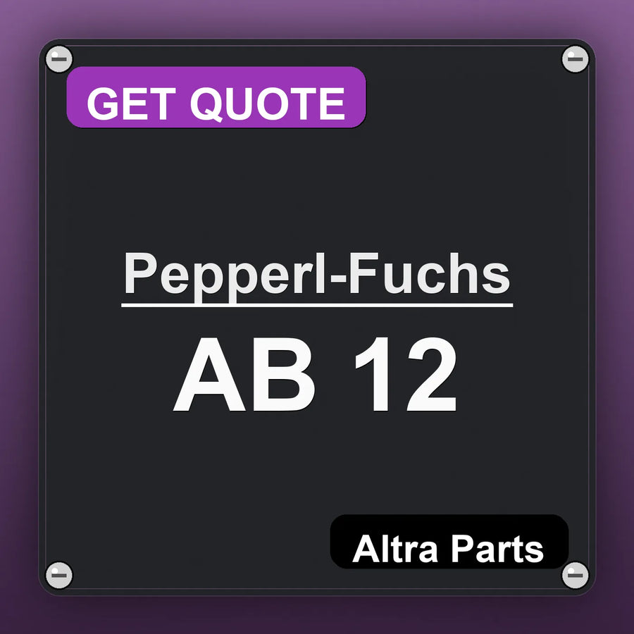 Pepperl-Fuchs AB 12 industrial nameplate style image – Altra Parts. GET QUOTE.