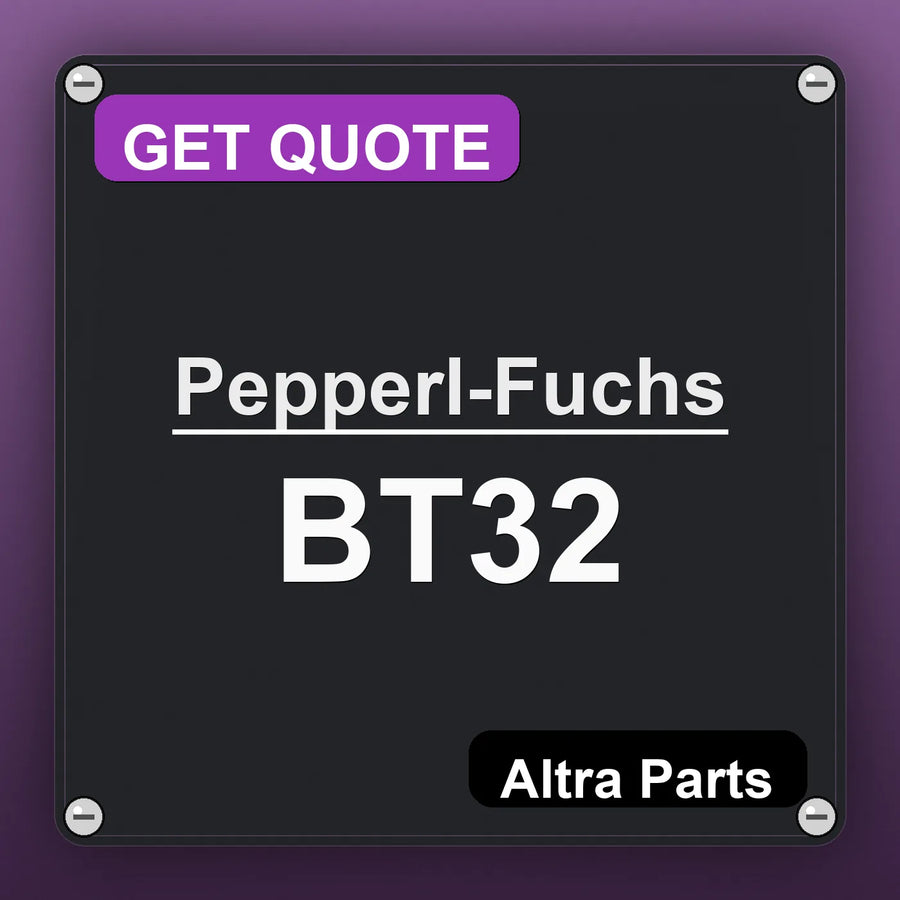 Pepperl-Fuchs BT32 industrial nameplate style image – Altra Parts. GET QUOTE.