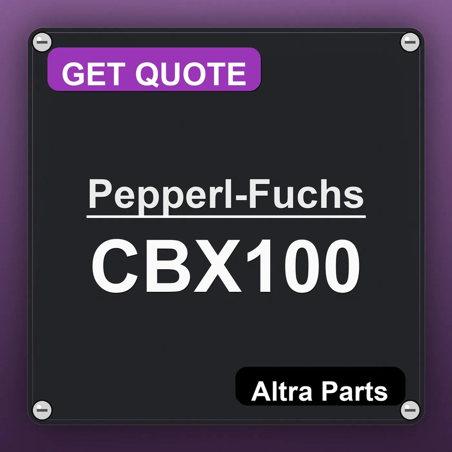 Pepperl-Fuchs CBX100 industrial nameplate style image – Altra Parts. GET QUOTE.