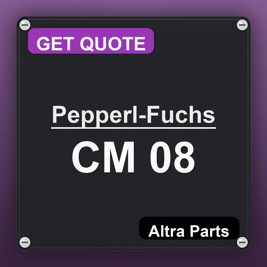Pepperl-Fuchs CM 08 industrial nameplate style image – Altra Parts. GET QUOTE.