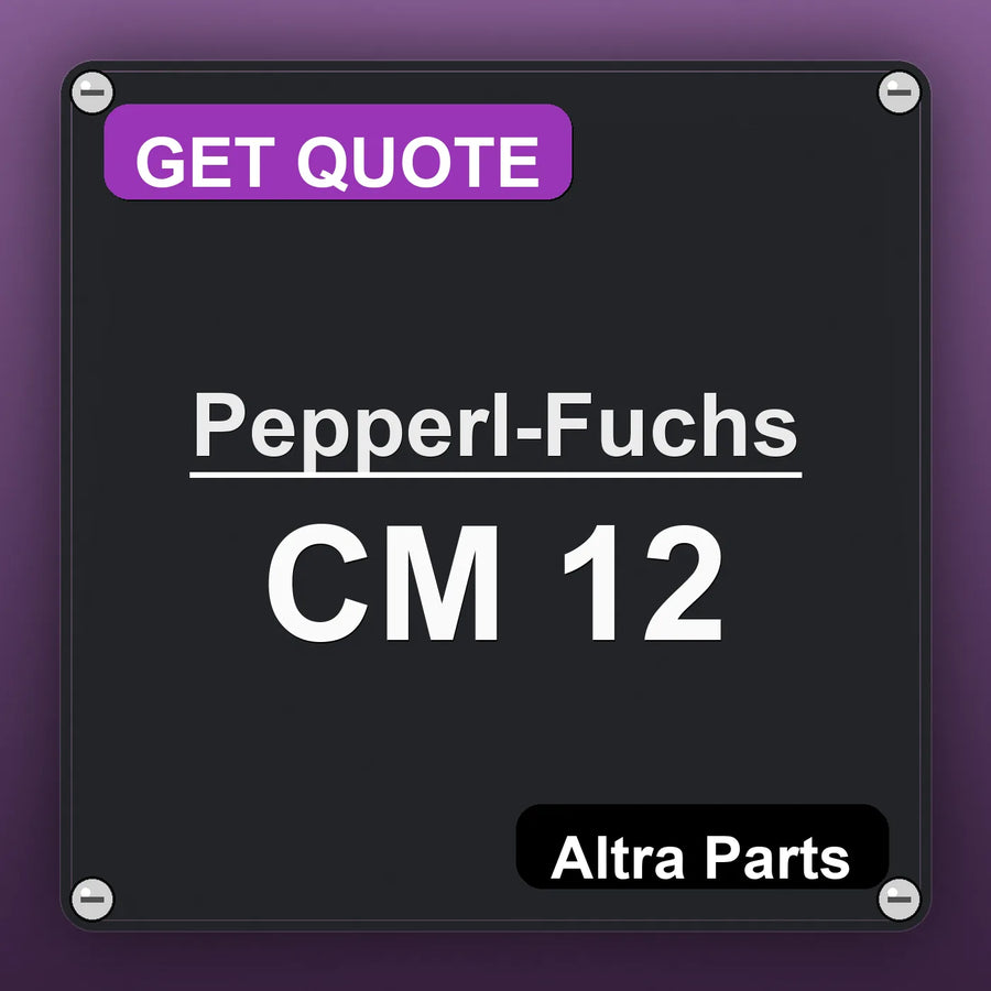 Pepperl-Fuchs CM 12 industrial nameplate style image – Altra Parts. GET QUOTE.