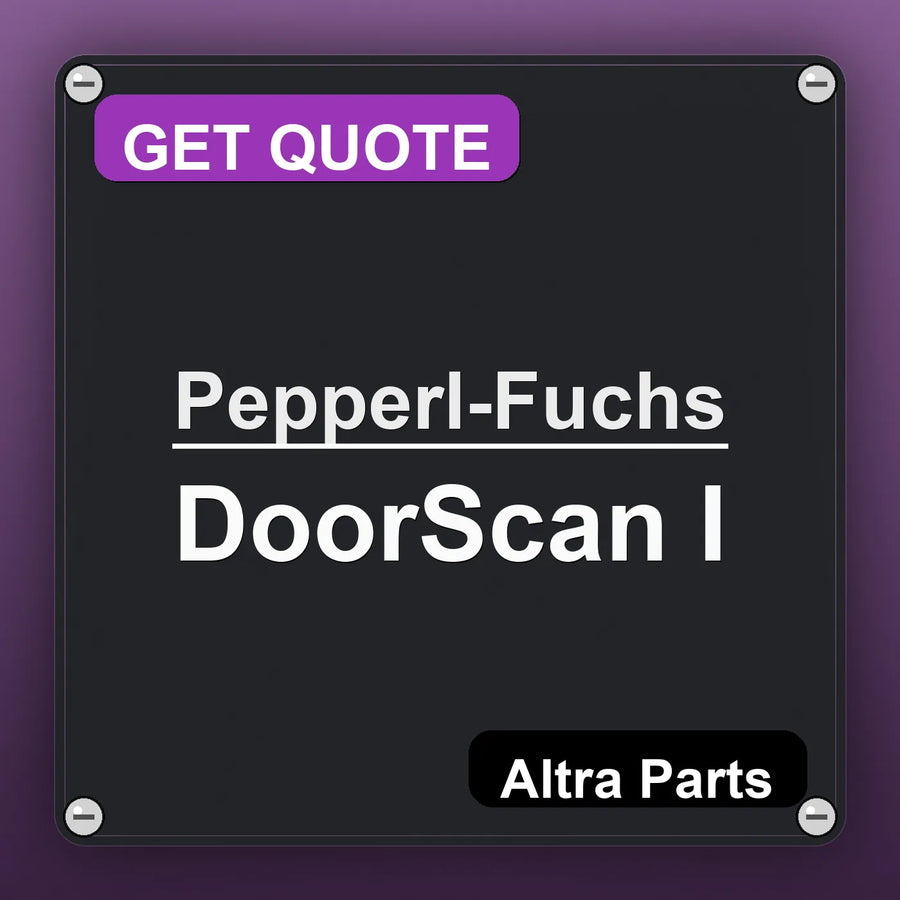 Pepperl-Fuchs DoorScan I industrial nameplate style image – Altra Parts. GET QUOTE.