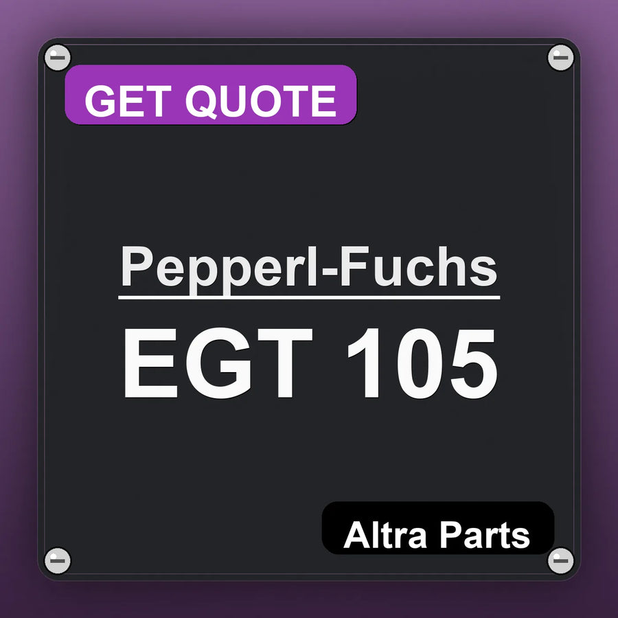 Pepperl-Fuchs EGT 105 industrial nameplate style image – Altra Parts. GET QUOTE.