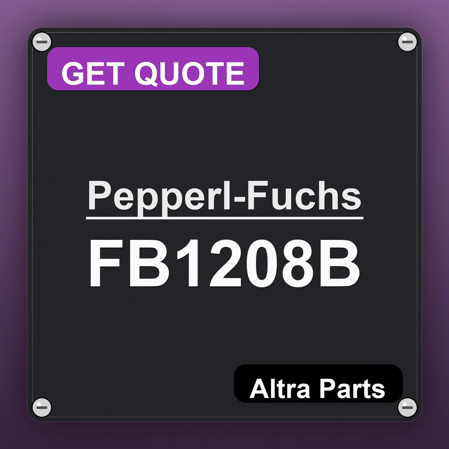 Pepperl-Fuchs FB1208B industrial nameplate style image – Altra Parts. GET QUOTE.