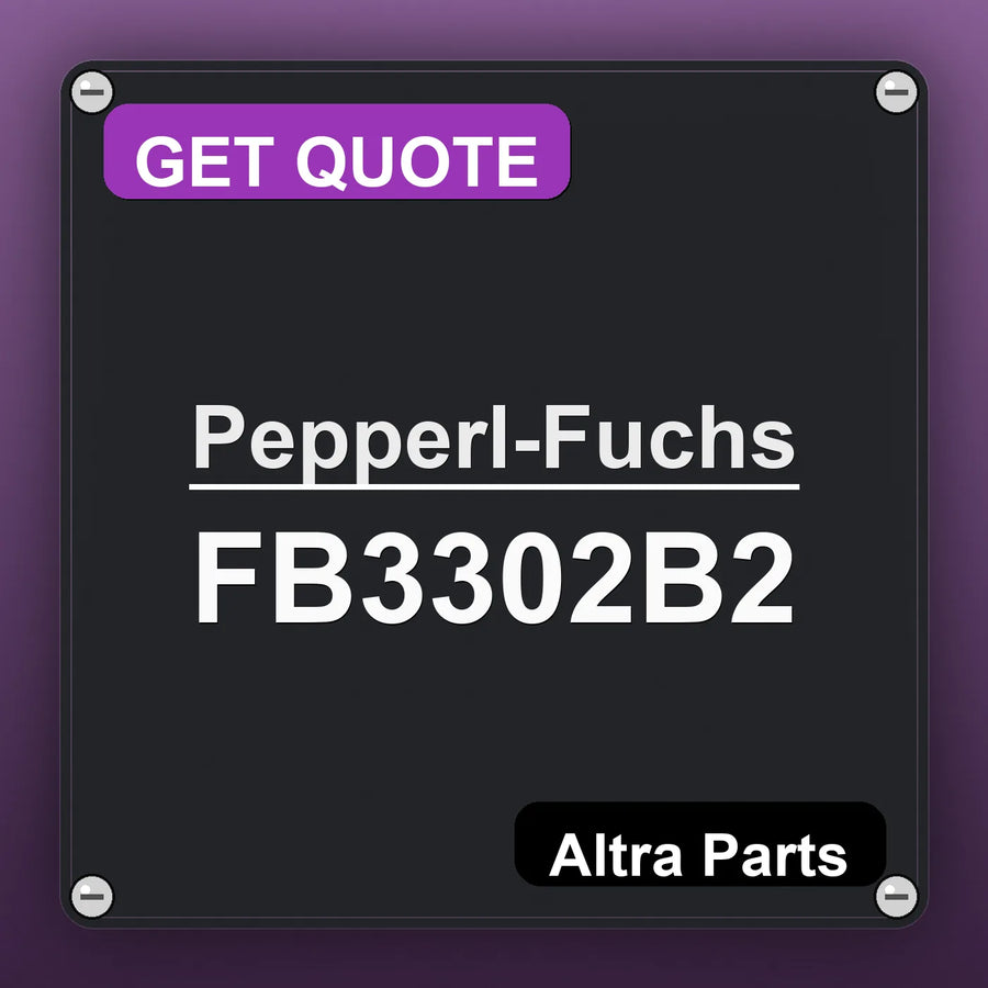 Pepperl-Fuchs FB3302B2 industrial nameplate style image – Altra Parts. GET QUOTE.