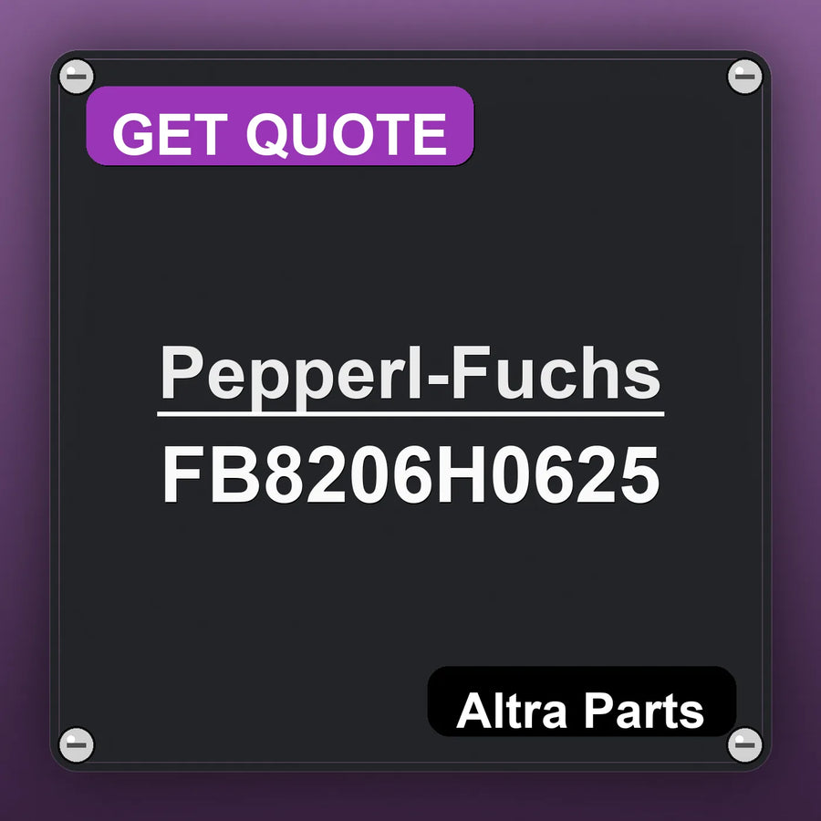 Pepperl-Fuchs FB8206H0625 industrial nameplate style image – Altra Parts. GET QUOTE.