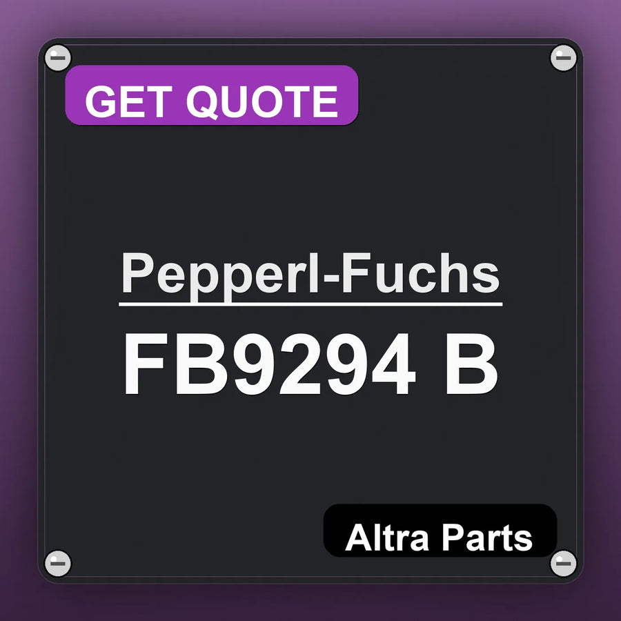 Pepperl-Fuchs FB9294 B industrial nameplate style image – Altra Parts. GET QUOTE.