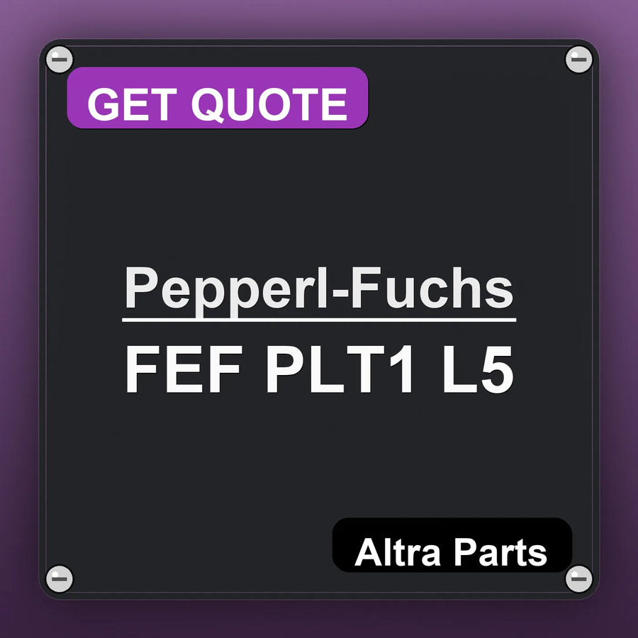 Pepperl-Fuchs FEF PLT1 L5 industrial nameplate style image – Altra Parts. GET QUOTE.