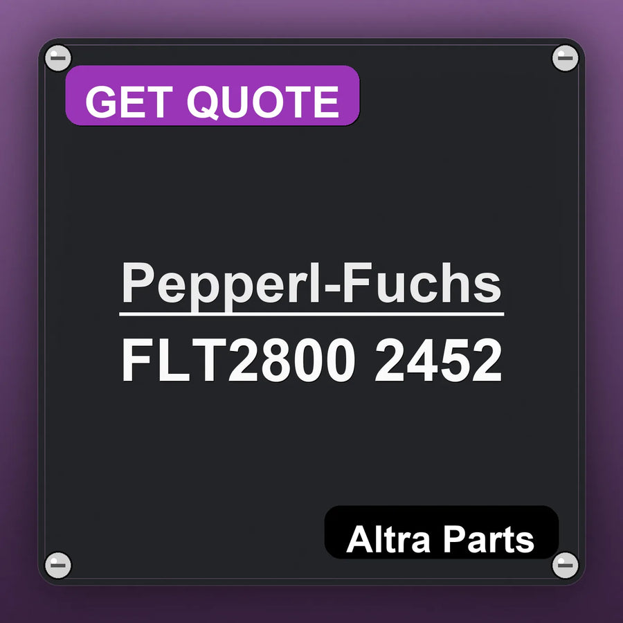 Pepperl-Fuchs FLT2800 2452 industrial nameplate style image – Altra Parts. GET QUOTE.