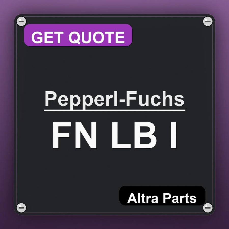Pepperl-Fuchs FN LB I industrial nameplate style image – Altra Parts. GET QUOTE.