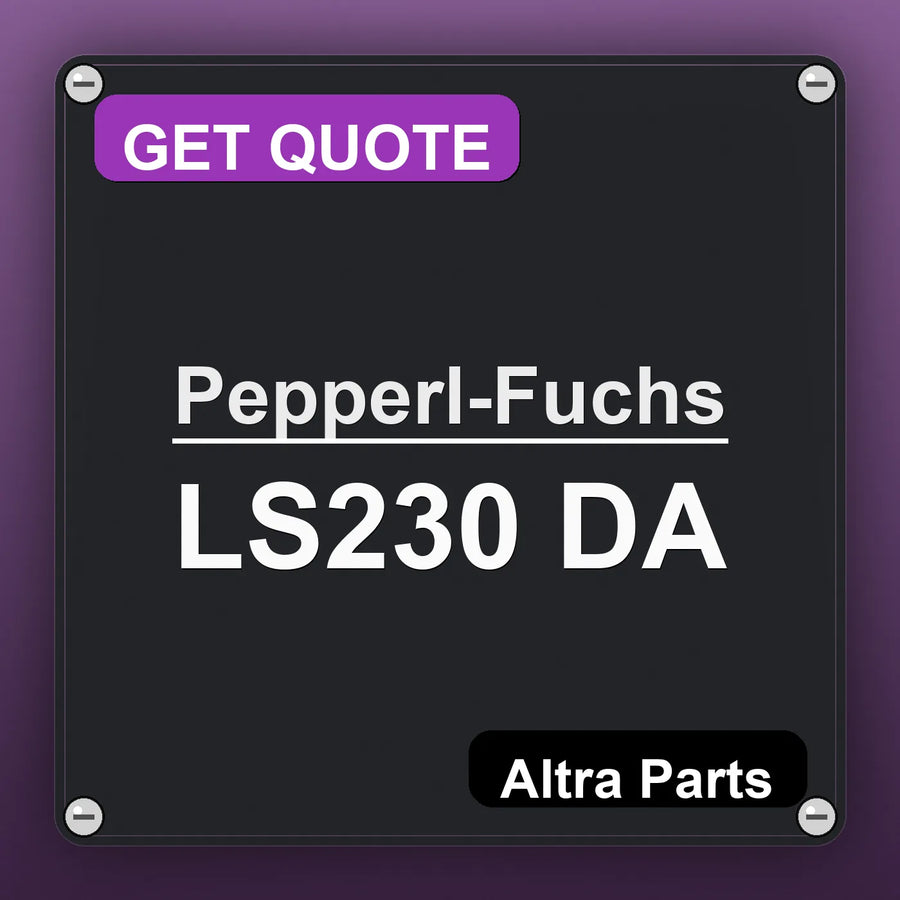 Pepperl-Fuchs LS230 DA industrial nameplate style image – Altra Parts. GET QUOTE.