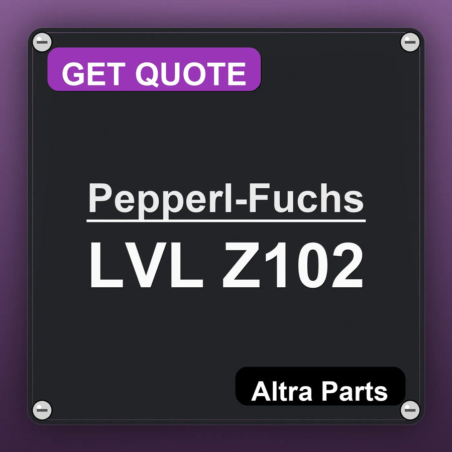 Pepperl-Fuchs LVL Z102 industrial nameplate style image – Altra Parts. GET QUOTE.