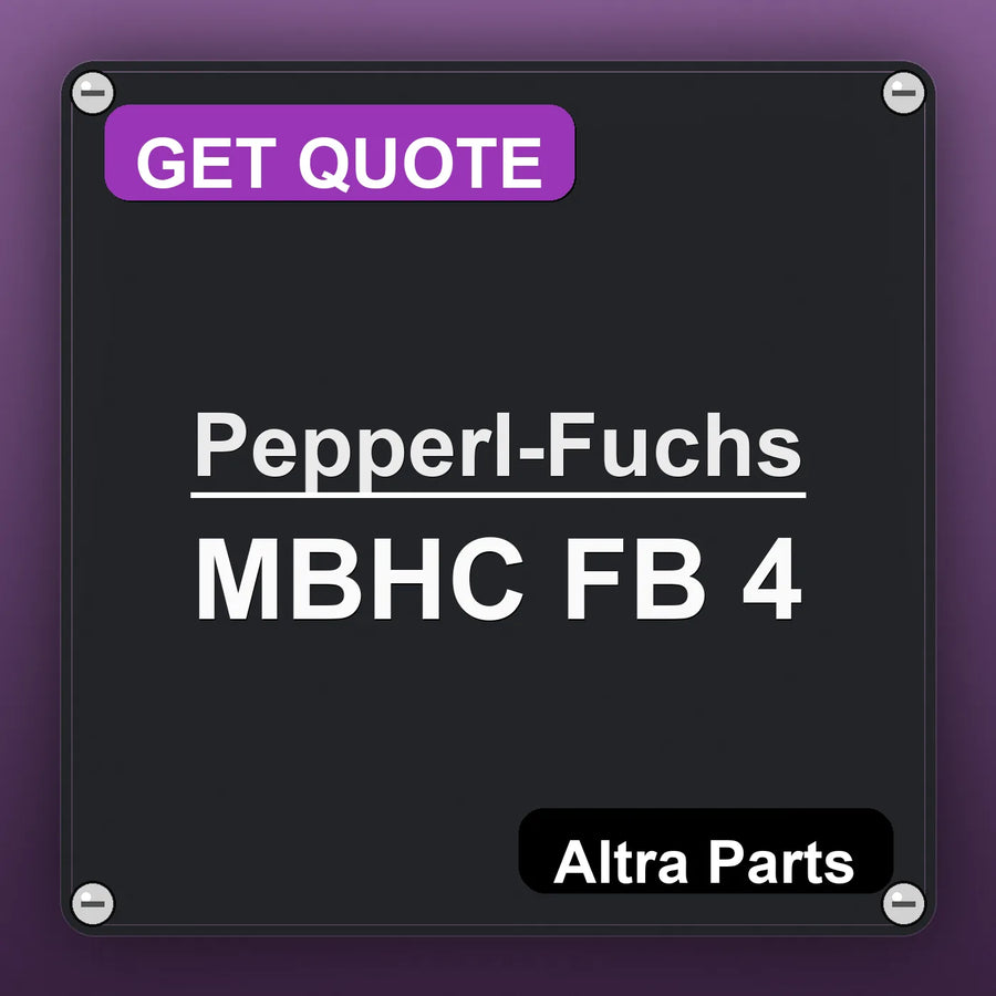 Pepperl-Fuchs MBHC FB 4 industrial nameplate style image – Altra Parts. GET QUOTE.