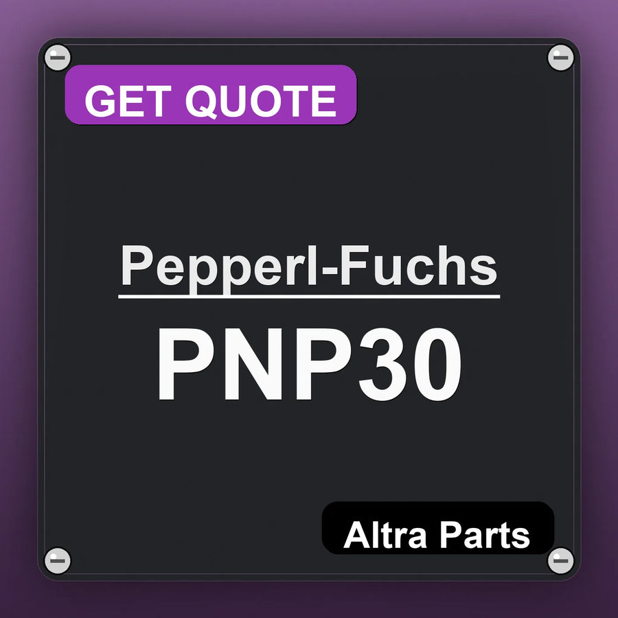 Pepperl-Fuchs PNP30 industrial nameplate style image – Altra Parts. GET QUOTE.