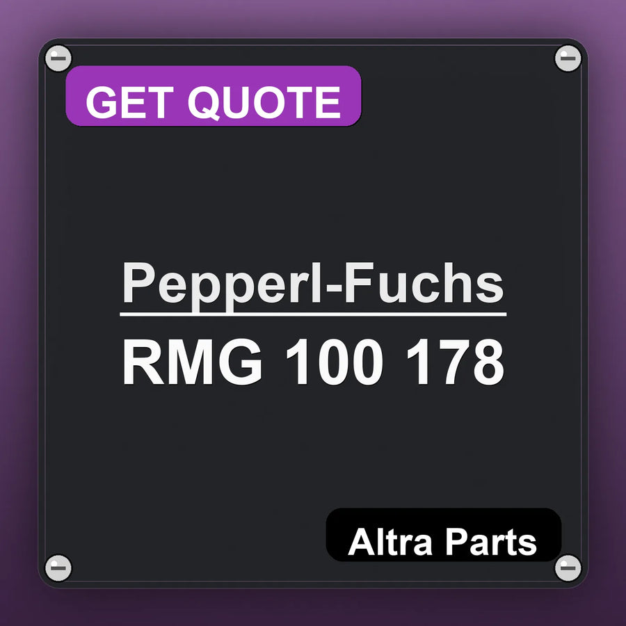 Pepperl-Fuchs RMG 100 178 industrial nameplate style image – Altra Parts. GET QUOTE.