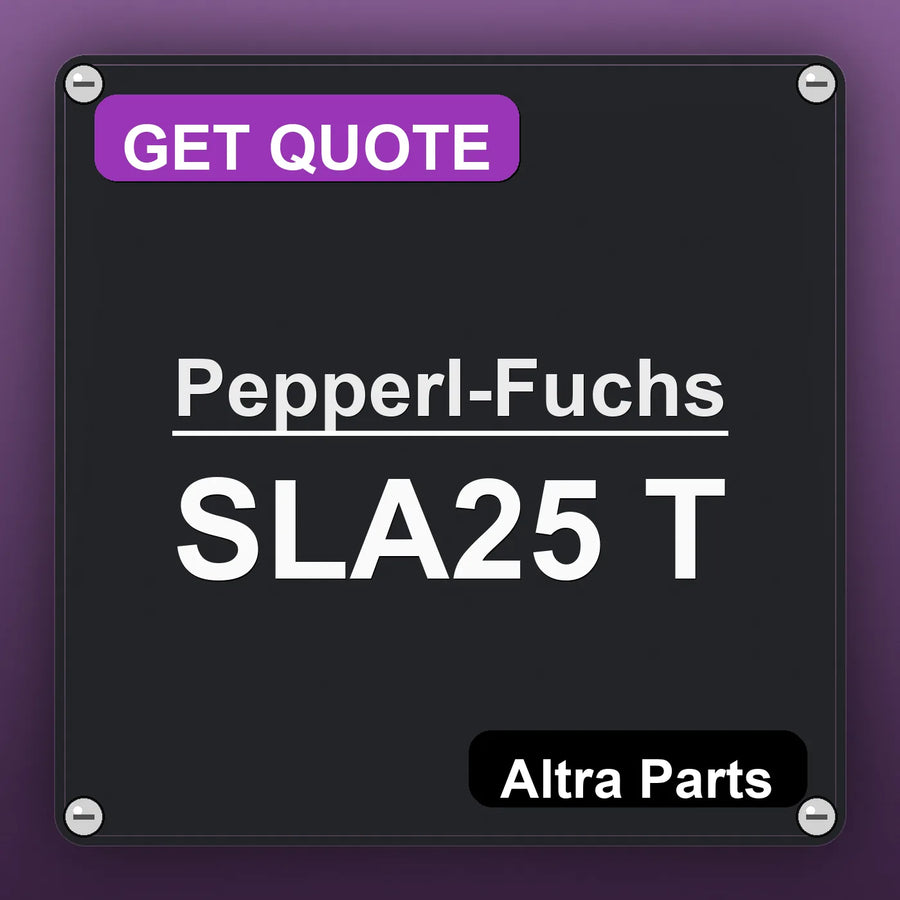 Pepperl-Fuchs SLA25 T industrial nameplate style image – Altra Parts. GET QUOTE.