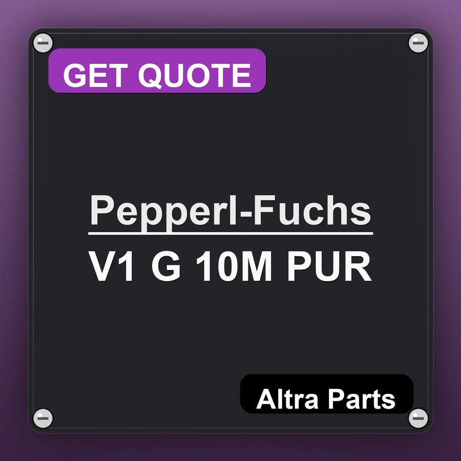 Pepperl-Fuchs V1 G 10M PUR industrial nameplate style image – Altra Parts. GET QUOTE.