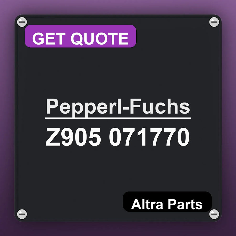Pepperl-Fuchs Z905 071770 industrial nameplate style image – Altra Parts. GET QUOTE.