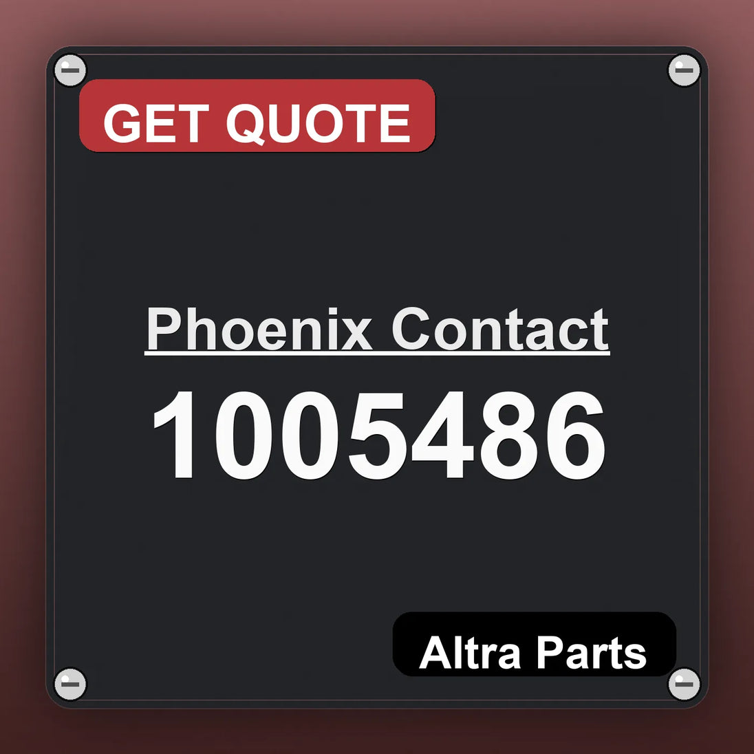 Phoenix Contact 1005486 industrial nameplate style image – Altra Parts. GET QUOTE.